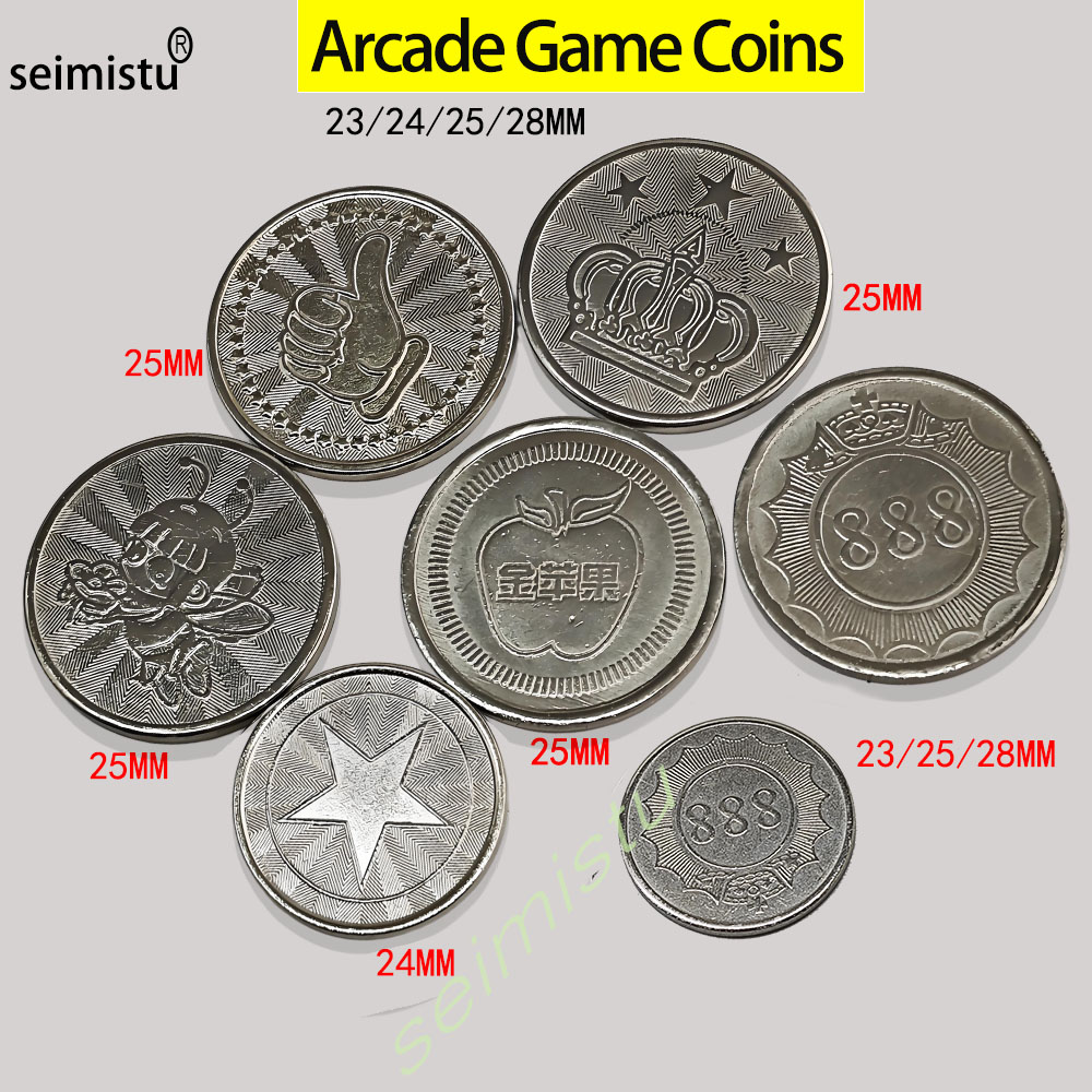 Arcade Toy Vending Machine - 100 buah Token Baja Tahan Karat